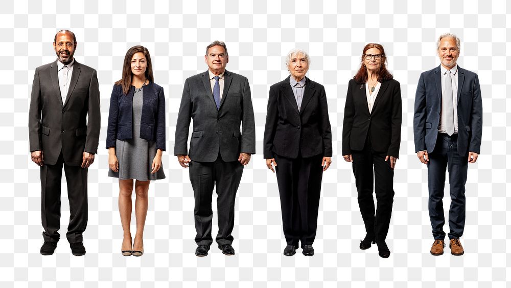 Business team mockup transparent png