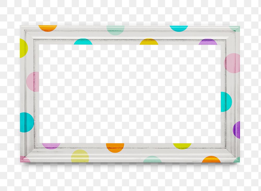 Polka dot photo frame mockup