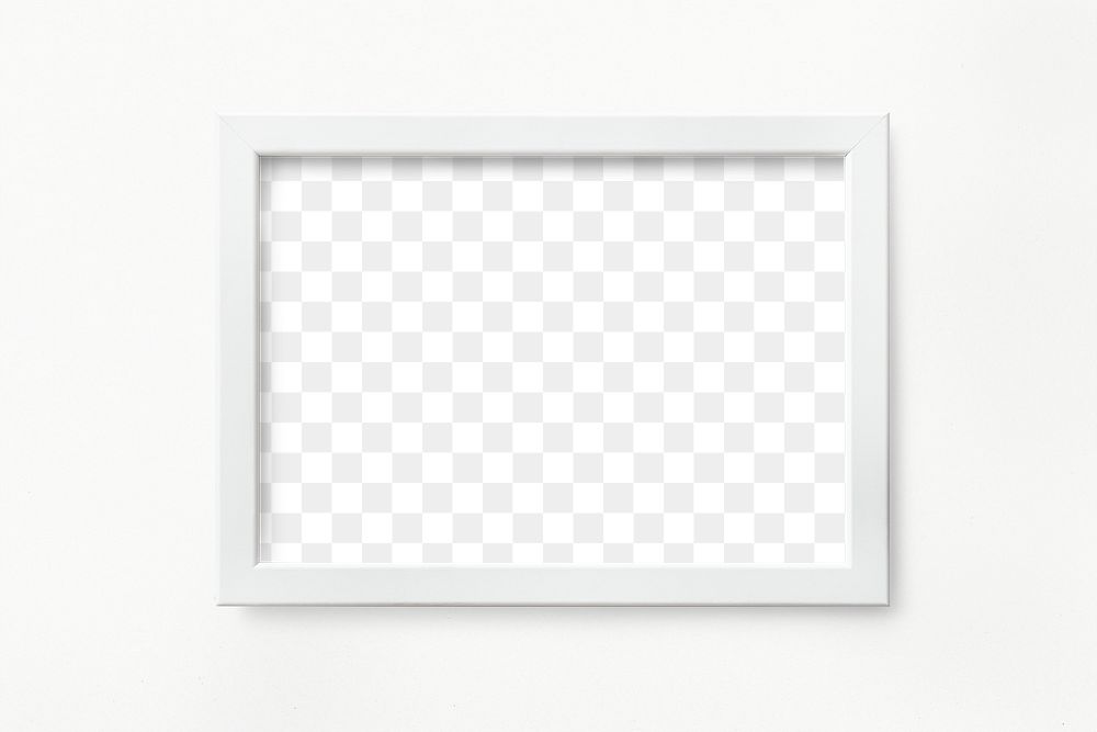 White picture frame mockup on a white background 