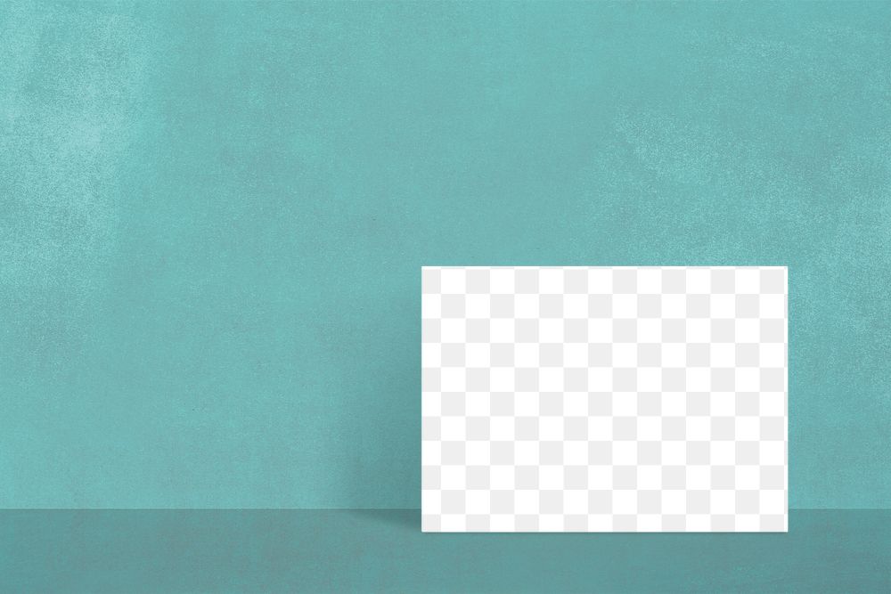 Frame mockup against a turquoise wall