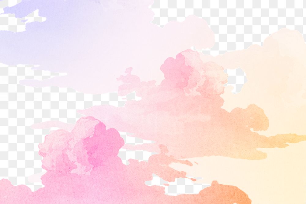 Colorful cloudy background design element | Free PNG - rawpixel