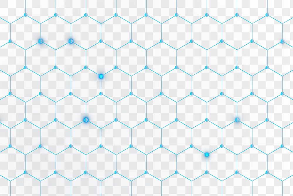Honeycomb patterned blue background layer