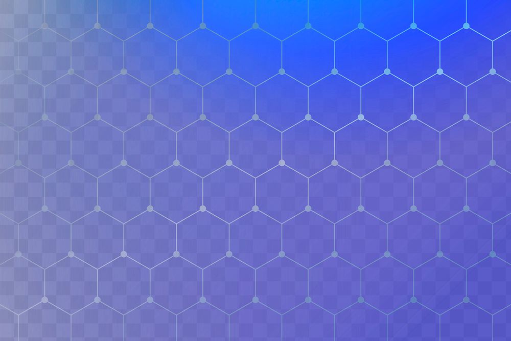 Honeycomb patterned blue background layer
