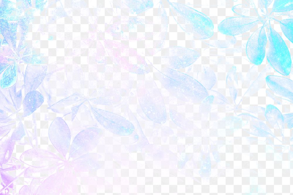 Holographic Leafy plant patterned background