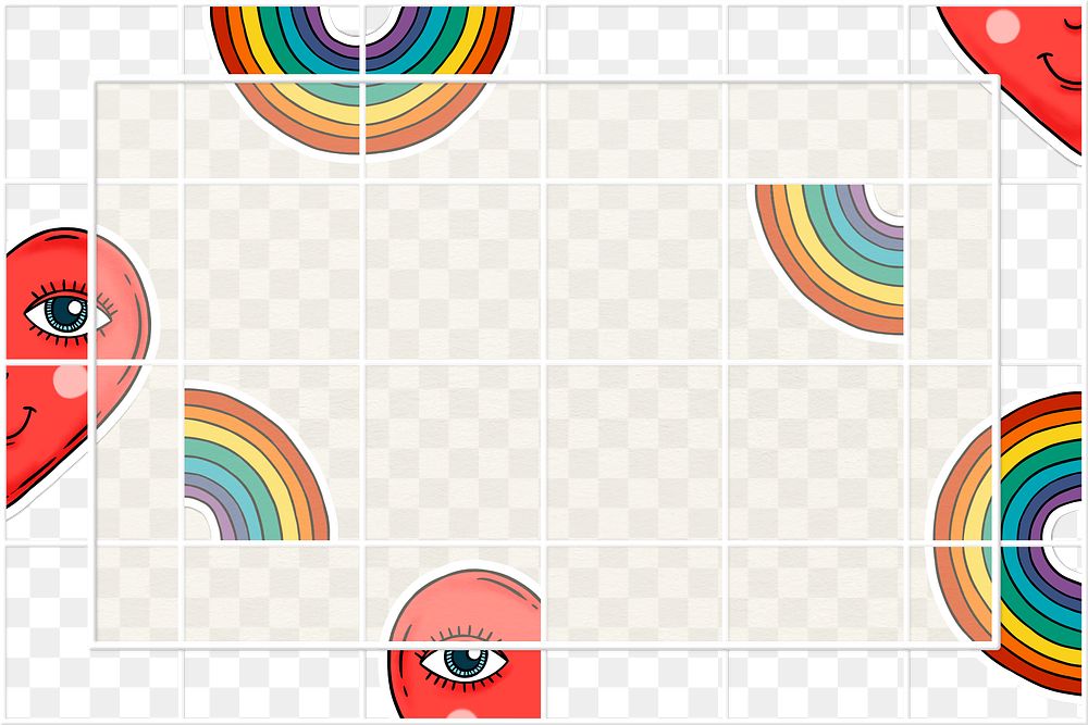 Rectangle cheerful icon frame design element