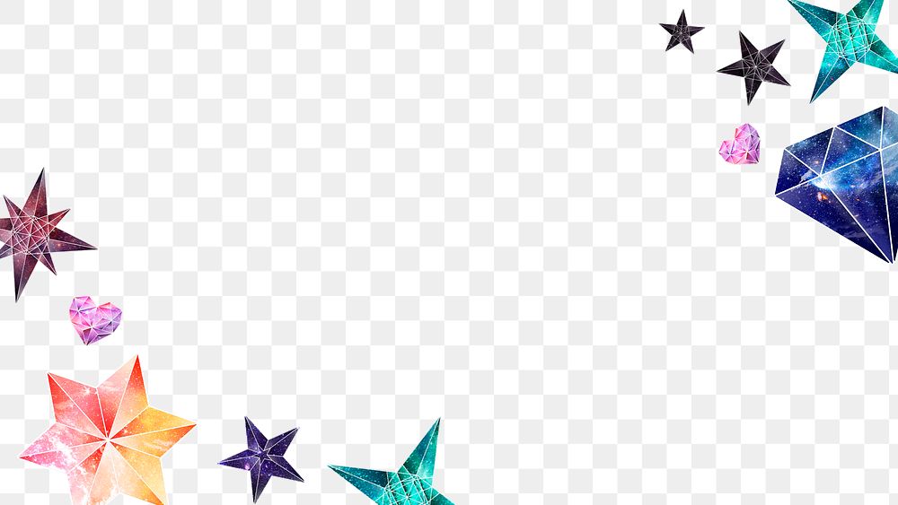 Colorful galaxy patterned geometrical shape decorated blank frame
