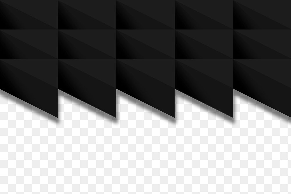 Black geometric patterned border design element