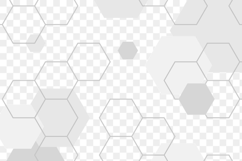 Gray hexagon pattern design element