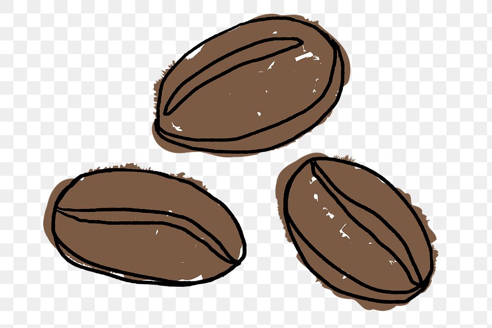 Doodle coffee beans design element