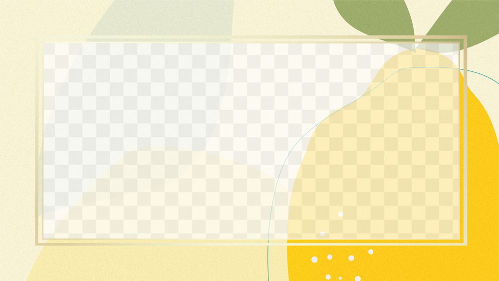 Yellow lemon png rectangle frame | Free PNG - rawpixel