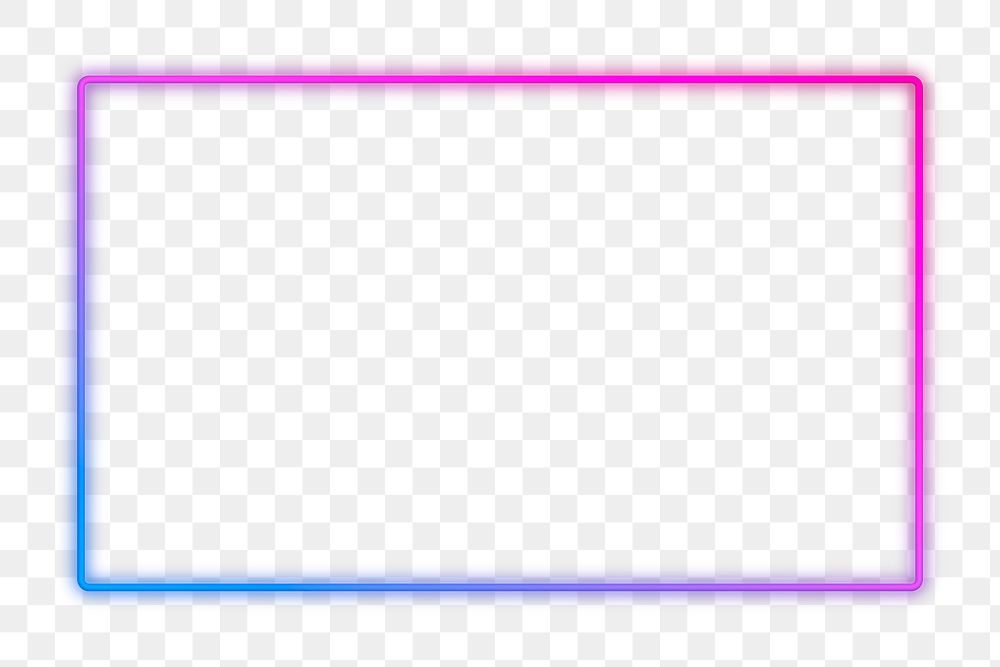 Pink and  blue neon frame design element