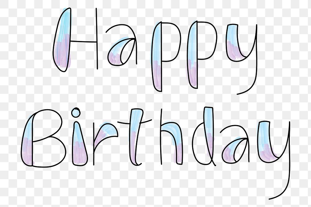 Happy birthday typography design element