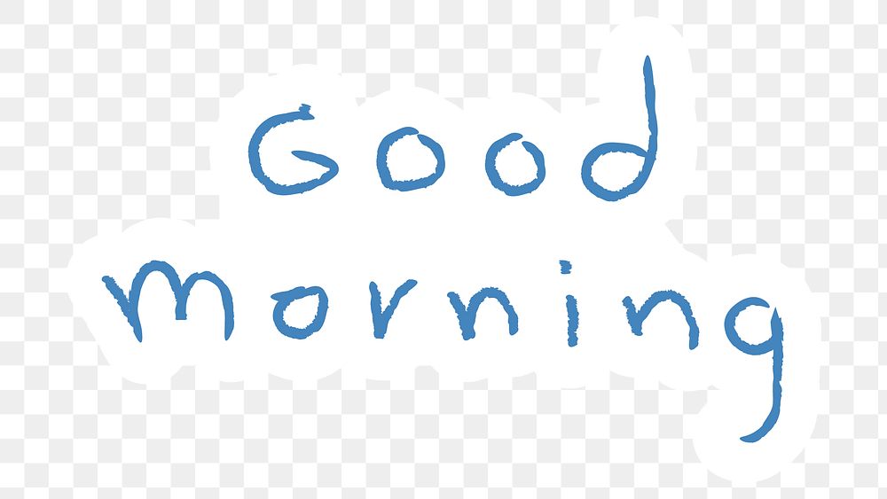 Good morning word sticker design | Free PNG Sticker - rawpixel