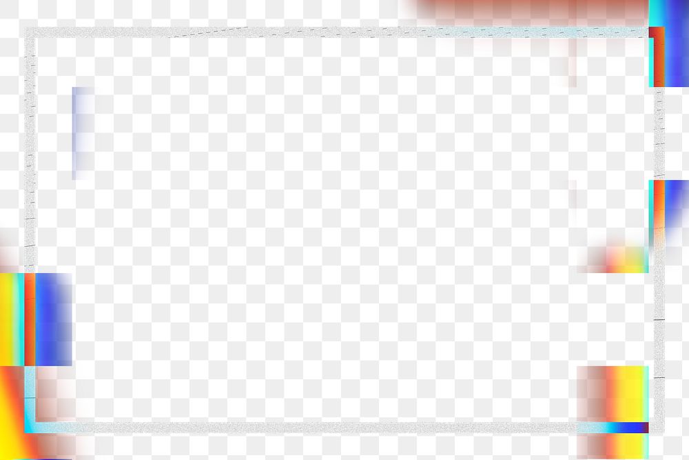 Rectangle frame png glitch effect
