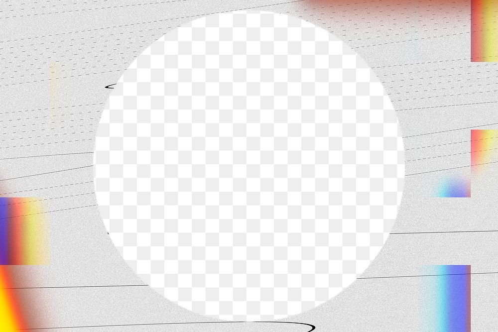 Round space png glitch effect