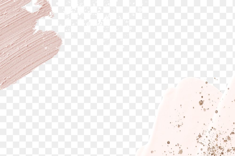 Acrylic paint texture frame png transparent background