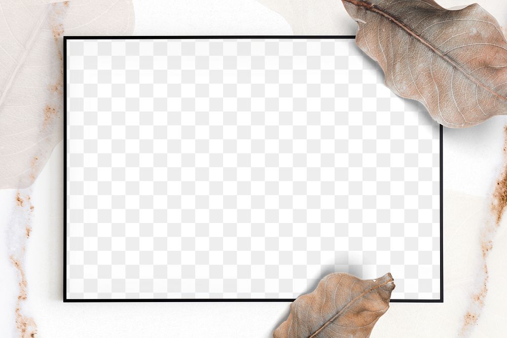 Earth tone floral frame png design