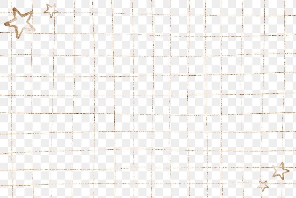 Png gold grid background with stars