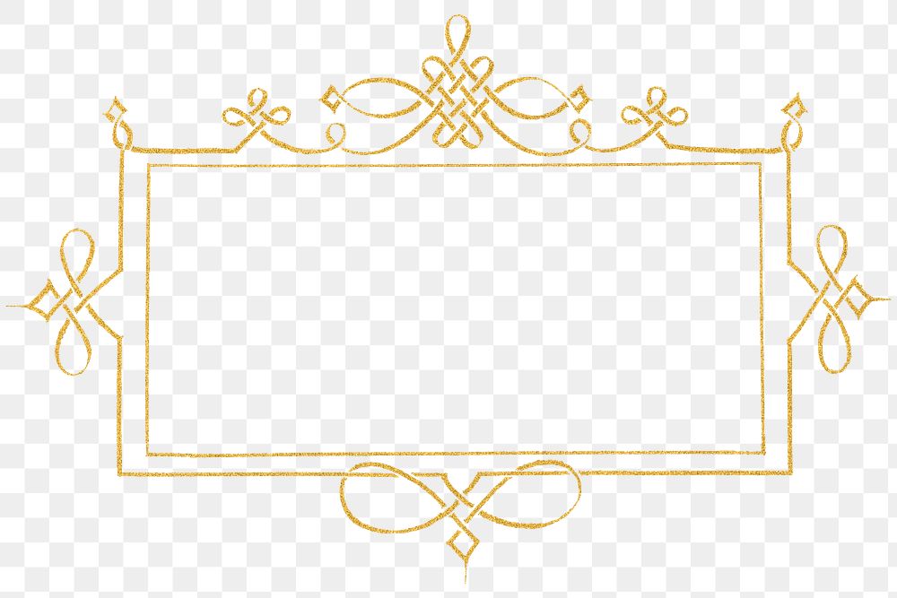 Gold filigree frame border png | Premium PNG - rawpixel