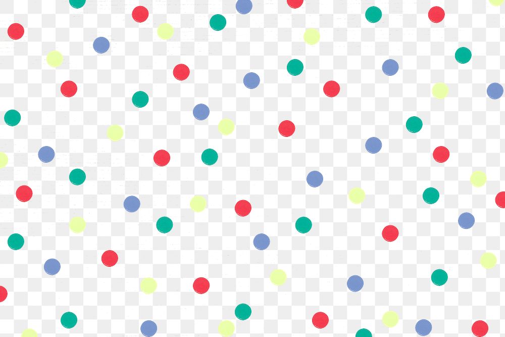 Polka dot colorful png artsy pattern for kids