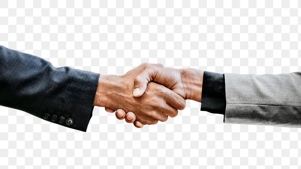 Business handshake png cut out, corporate business, transparent background