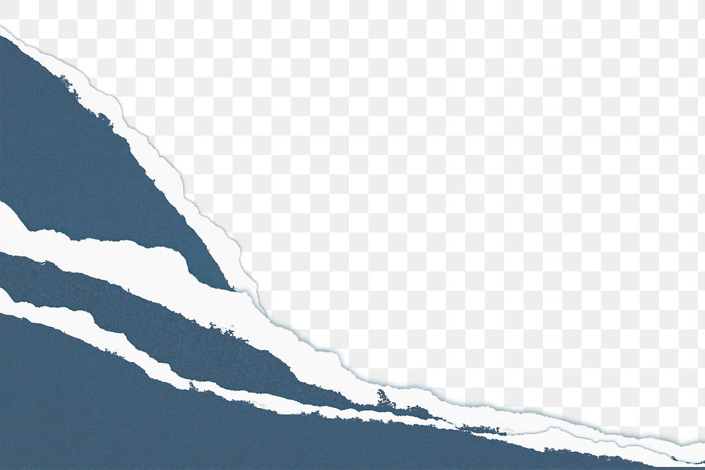 PNG torn paper collage as a wave