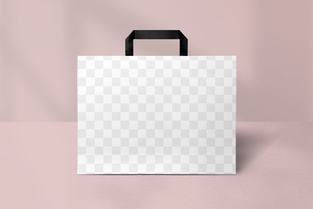 Png white paper bags mockup