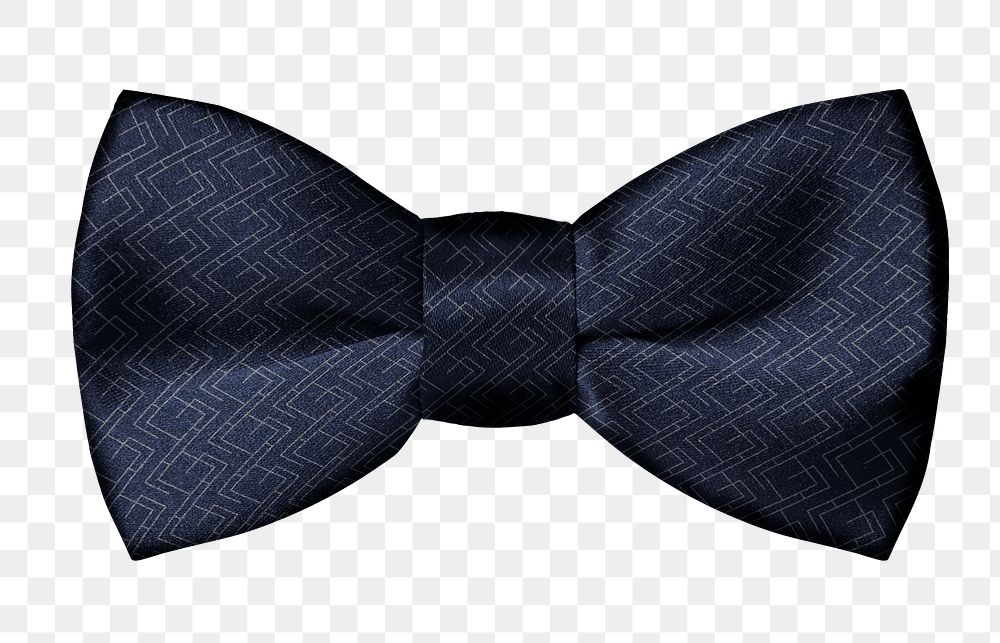 Png bow tie mockup on transparent background