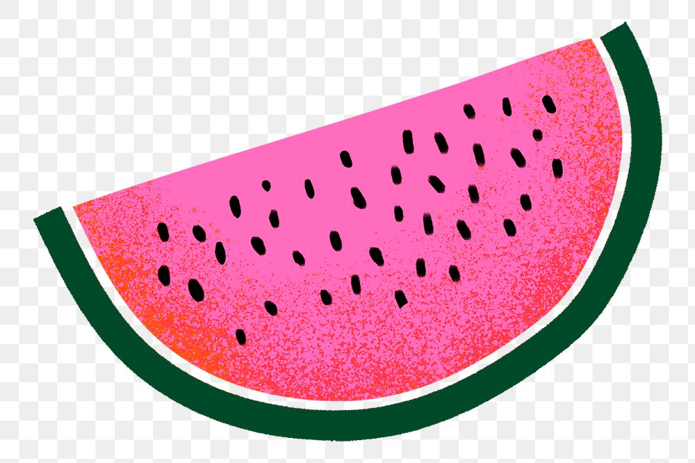 Watermelon png sticker colorful tropical fruit illustration