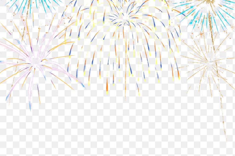 Fireworks png design element for celebration and parties