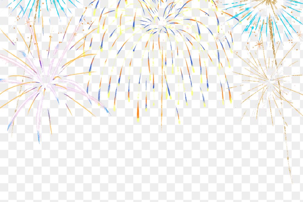 Fireworks png design element for celebration and parties