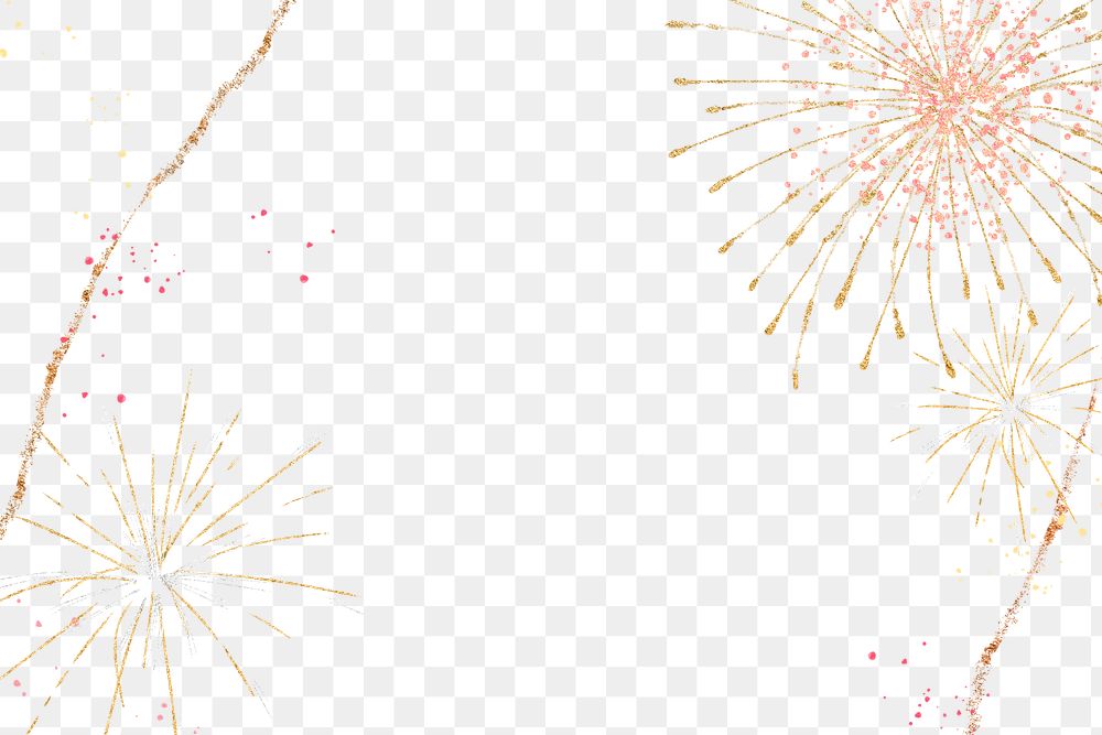 Fireworks png design element for celebration and parties