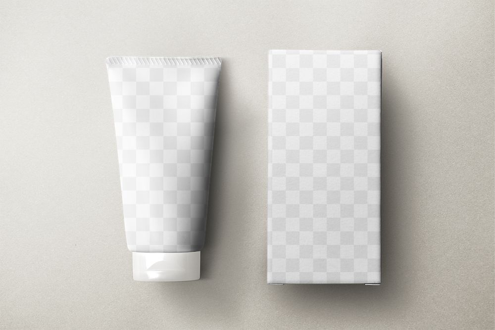 Skincare Tube Png Mockup With Packaging Free Png Mockup Rawpixel