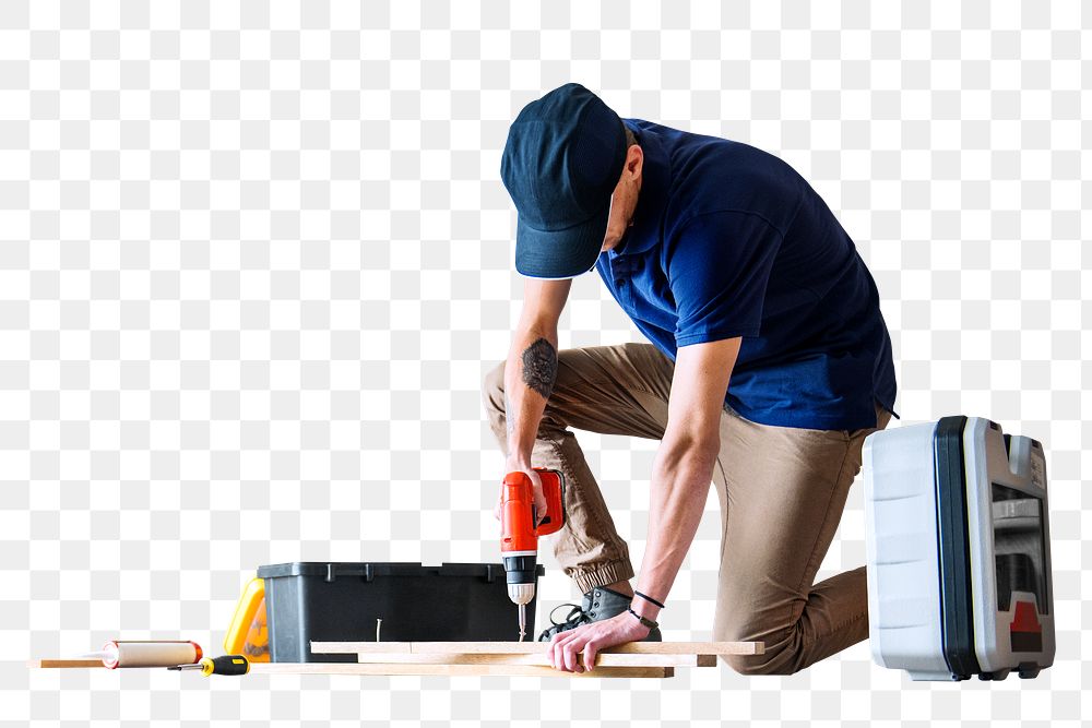 Man png renovating the house