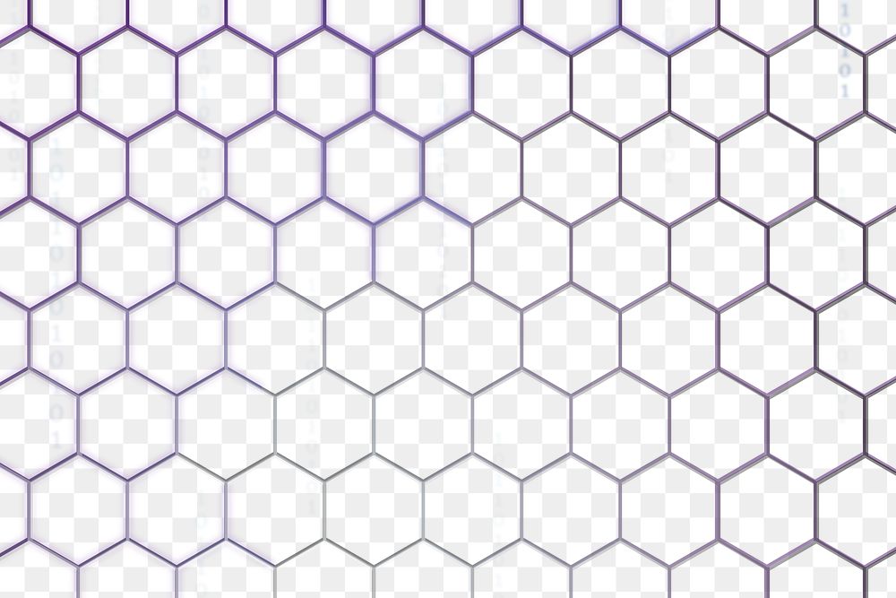 Hexagon pattern png transparent digital technology background