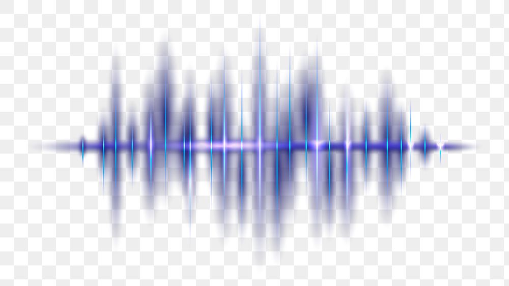 Music wave png border in purple on transparent technology background