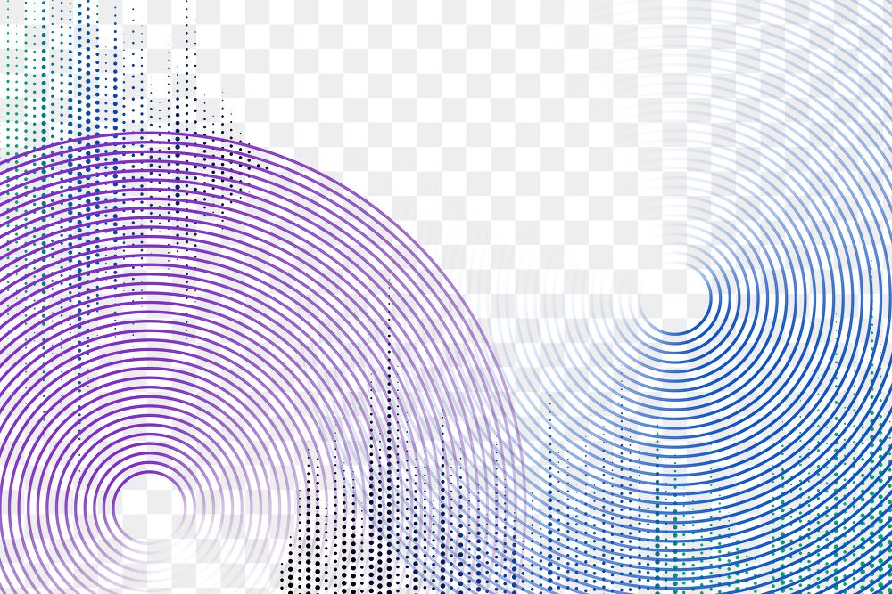 Geometric circles png purple blue abstract pattern background