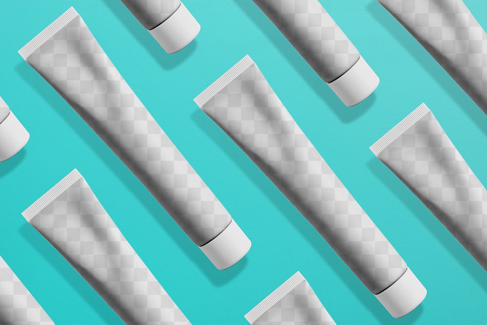 Blank tube png transparent mockup for beauty product