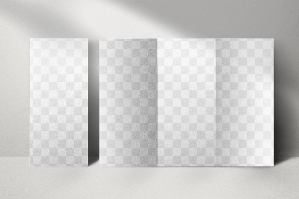 Tri-fold brochure mockup png for advertising