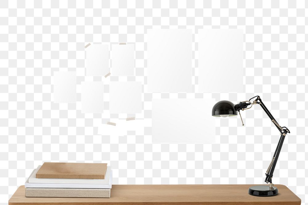 Wall transparent mockup png with blank poster