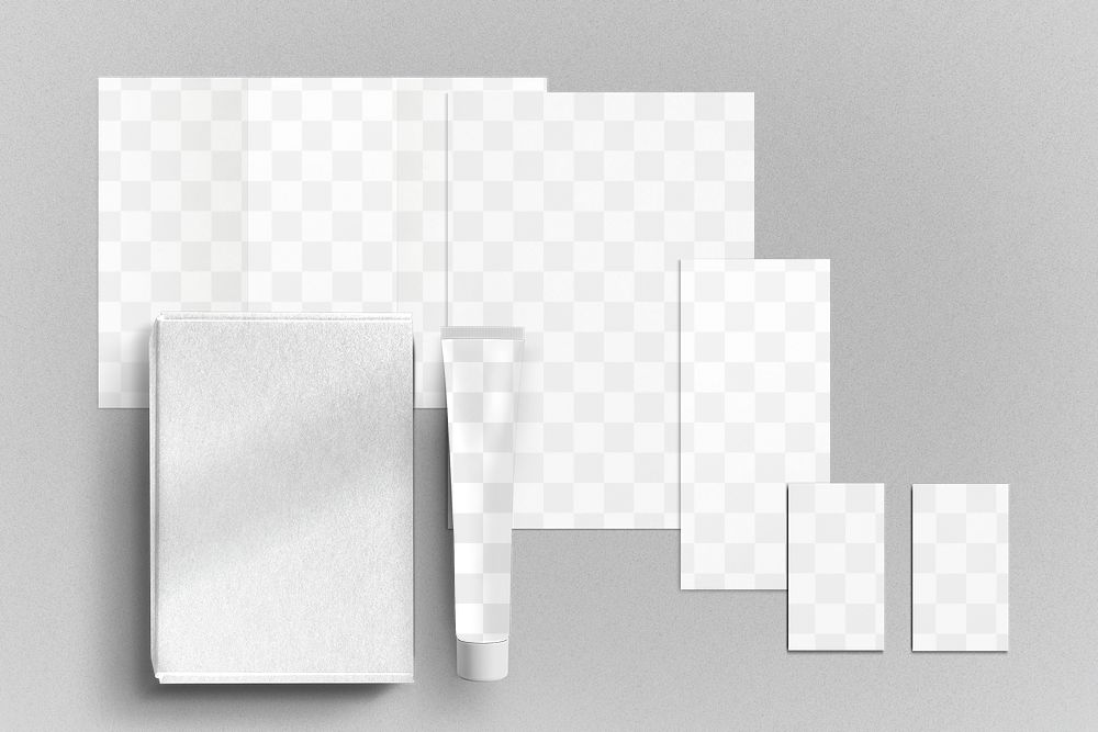 Stationery and paper mockup png