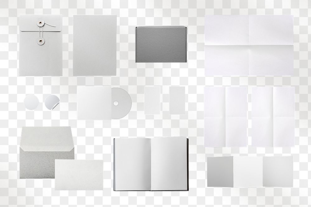 Corporate identity product mockup png set