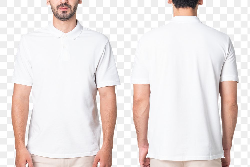 Png polo shirt mockup in white | Free PNG Sticker - rawpixel