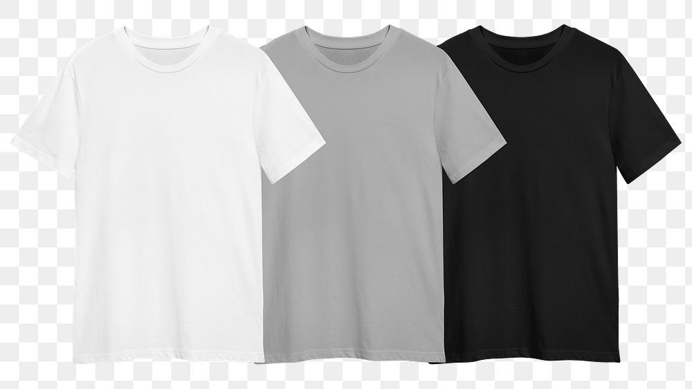 Png t-shirt mockup transparent set
