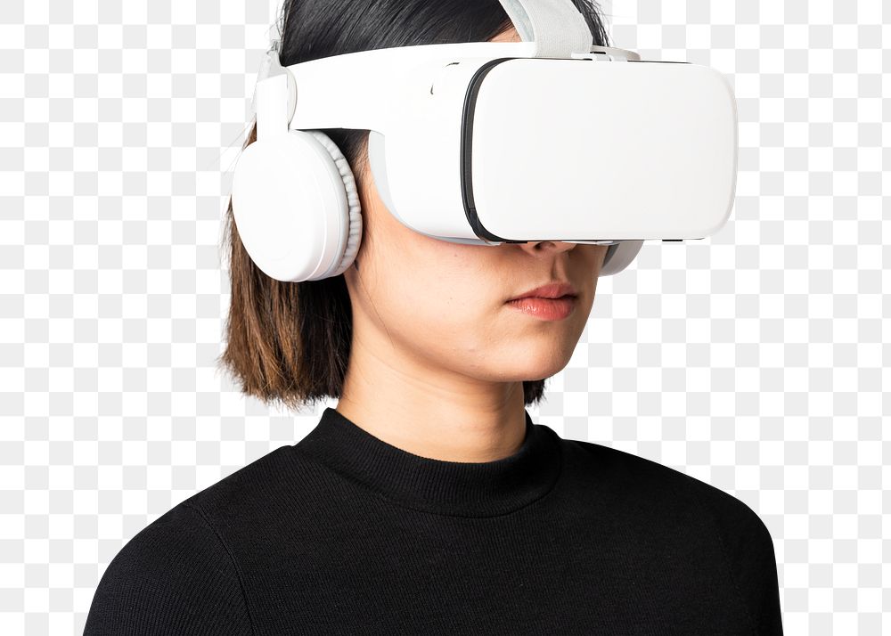 3D VR glasses png mockup futuristic technology