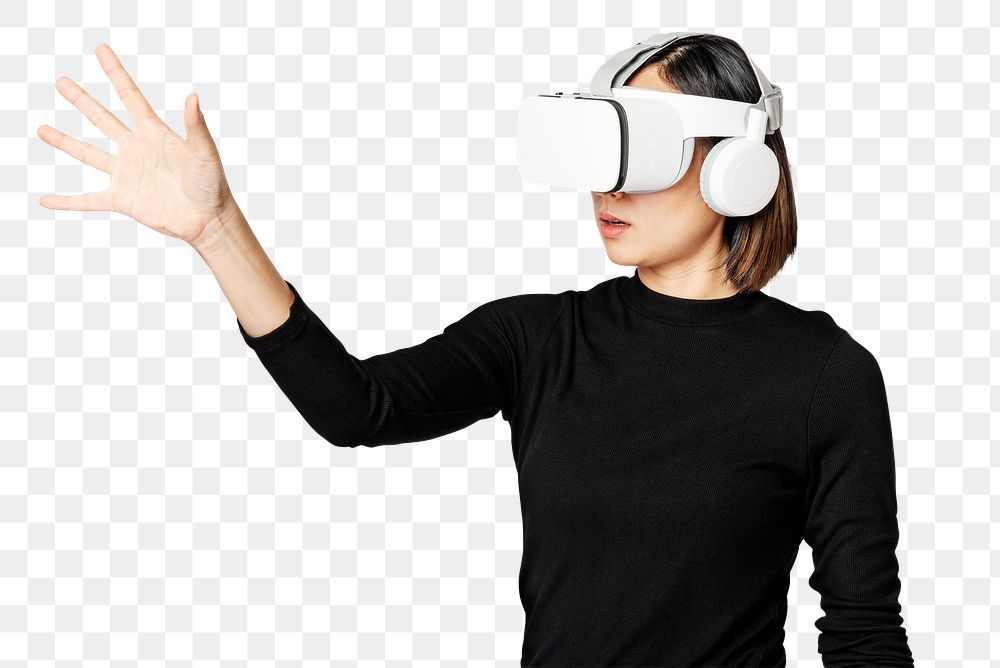Virtual reality headset png mockup futuristic technology 