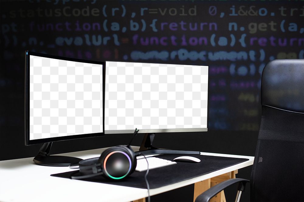 Computer screen png mockup digital device