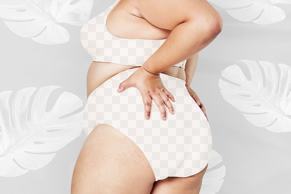 Size inclusive fashion png lingerie mockup