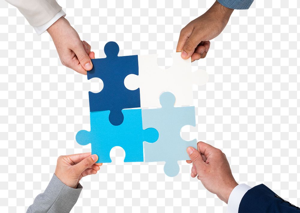 Png Hands holding puzzle mockup business problem solving concept