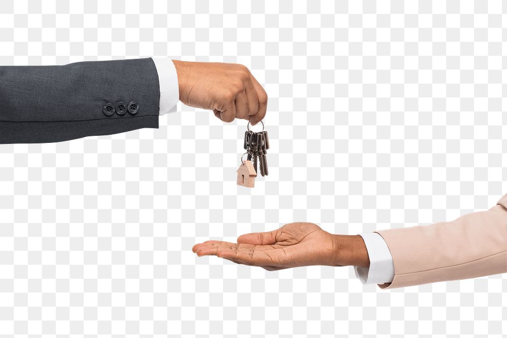 Png Hand giving key mockup real estate agent